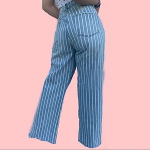 Fashion Nova Striped Wide Leg Jeans